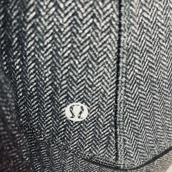 Lululemon Think Fast Pullover Active Top Heathered Herringbone Gray Black Size 4 - Picture 12 of 13